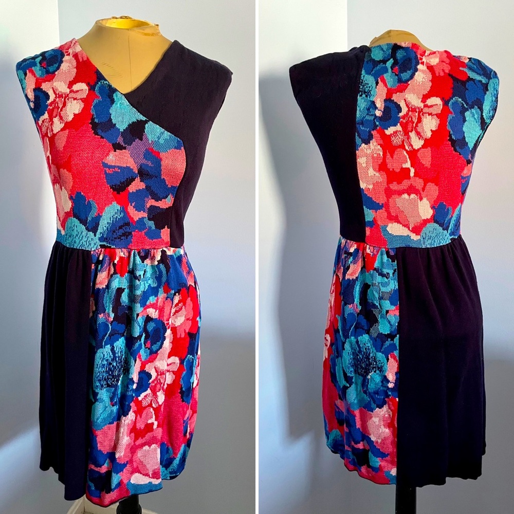 Anthropologie “leidersdottir” color block knit dress